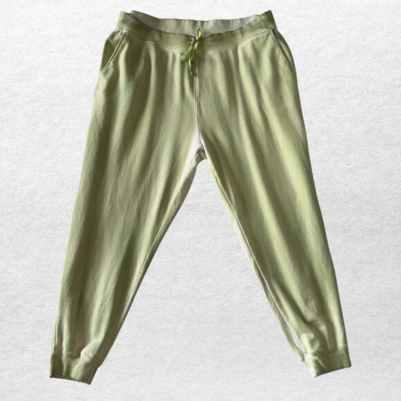 Nike Joggers Woman’s 1X Sweats Marled Light Lime Green Cozy Comfy Loose Active - Picture 1 of 11